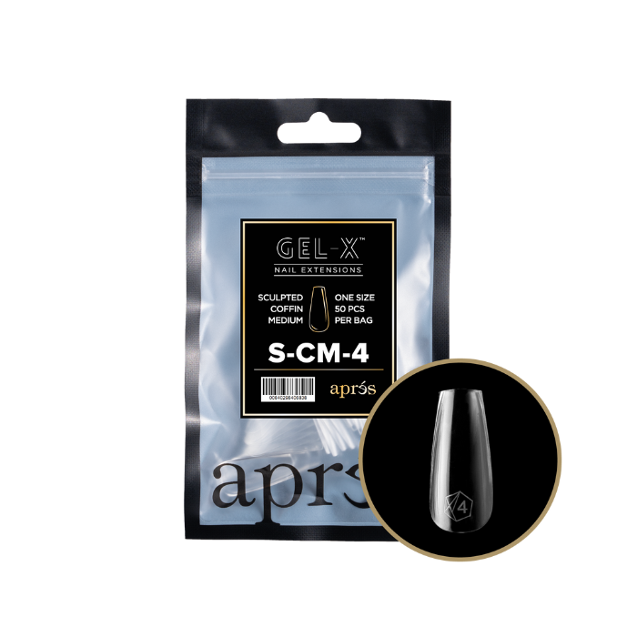Apres gel-x sculpted coffin 2.0 refill bag - medium / 4