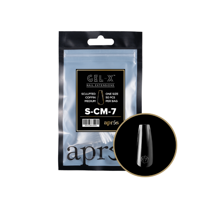 Apres gel-x sculpted coffin 2.0 refill bag - medium / 7