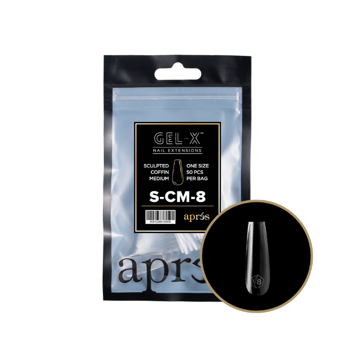 Apres gel-x sculpted coffin 2.0 refill bag - medium / 8