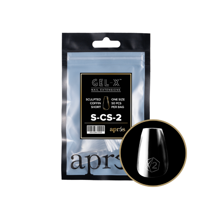 Apres gel-x sculpted coffin 2.0 refill bag - short / 2