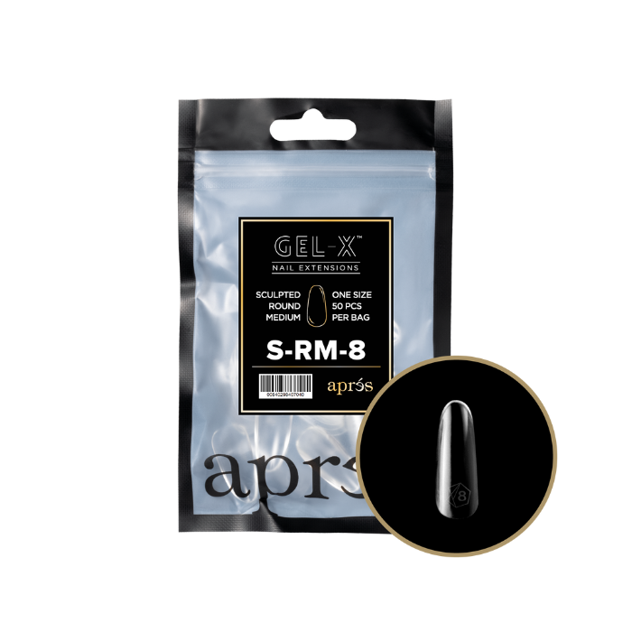 Apres gel-x sculpted round 2.0 refill bag - medium / 8