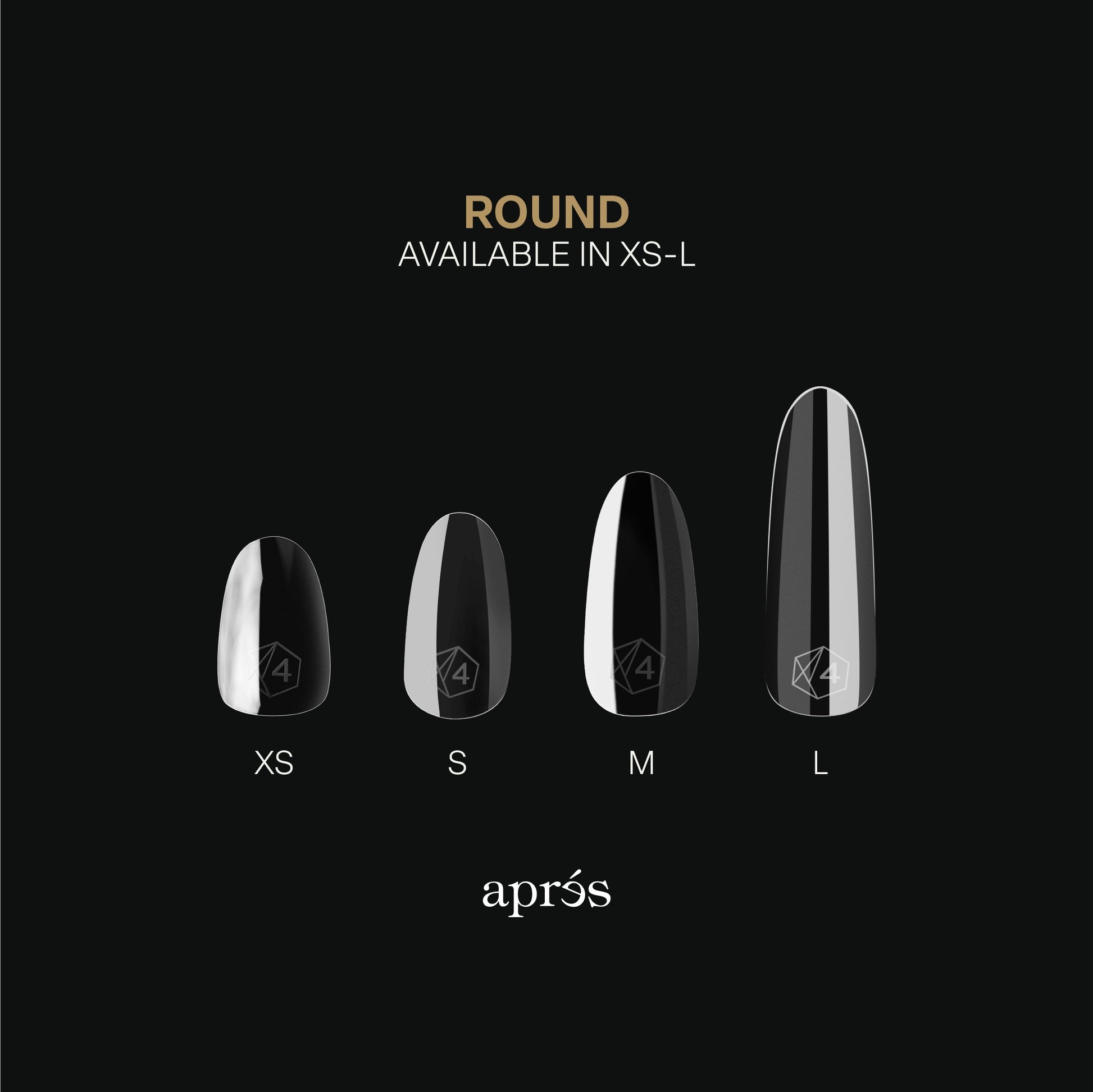 Apres gel-x sculpted round short 2.0 box of tips 14 sizes