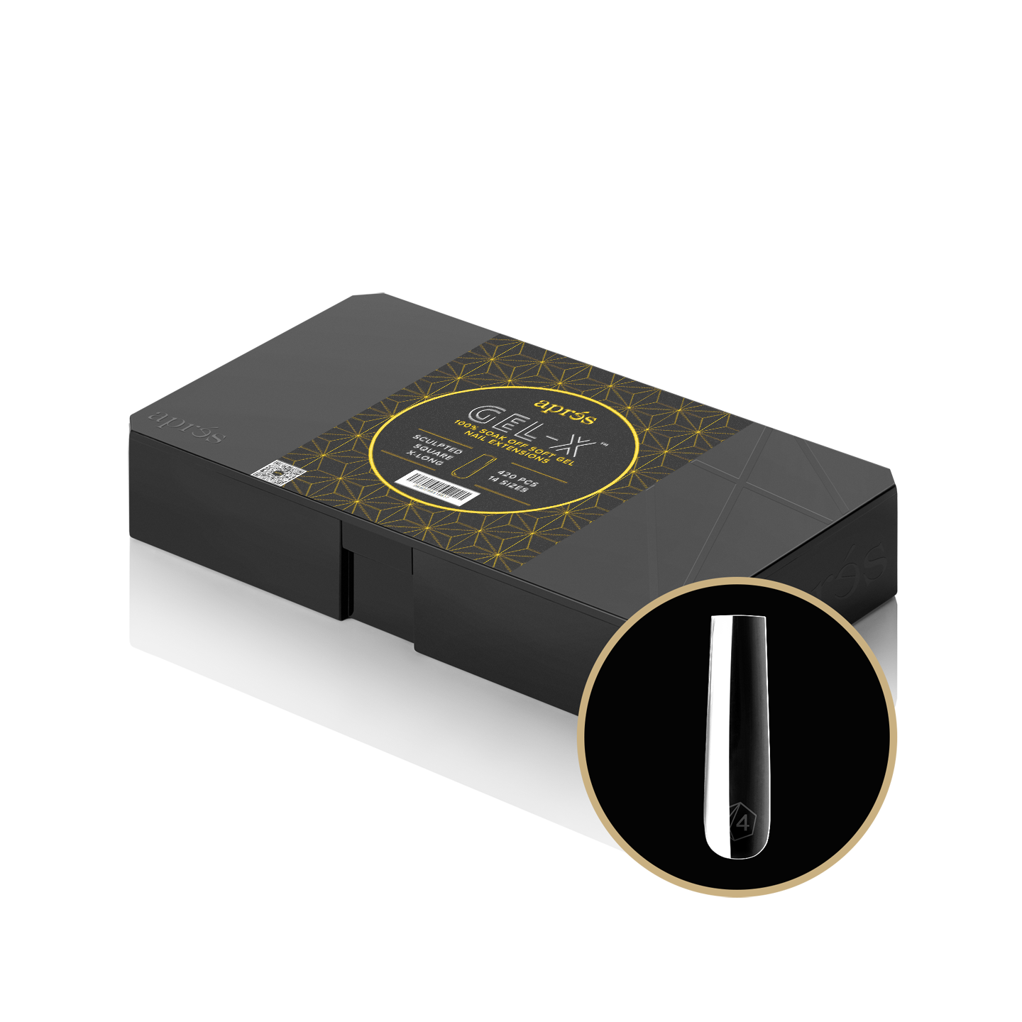 Apres gel-x sculpted square extra long 2.0 box of tips 14