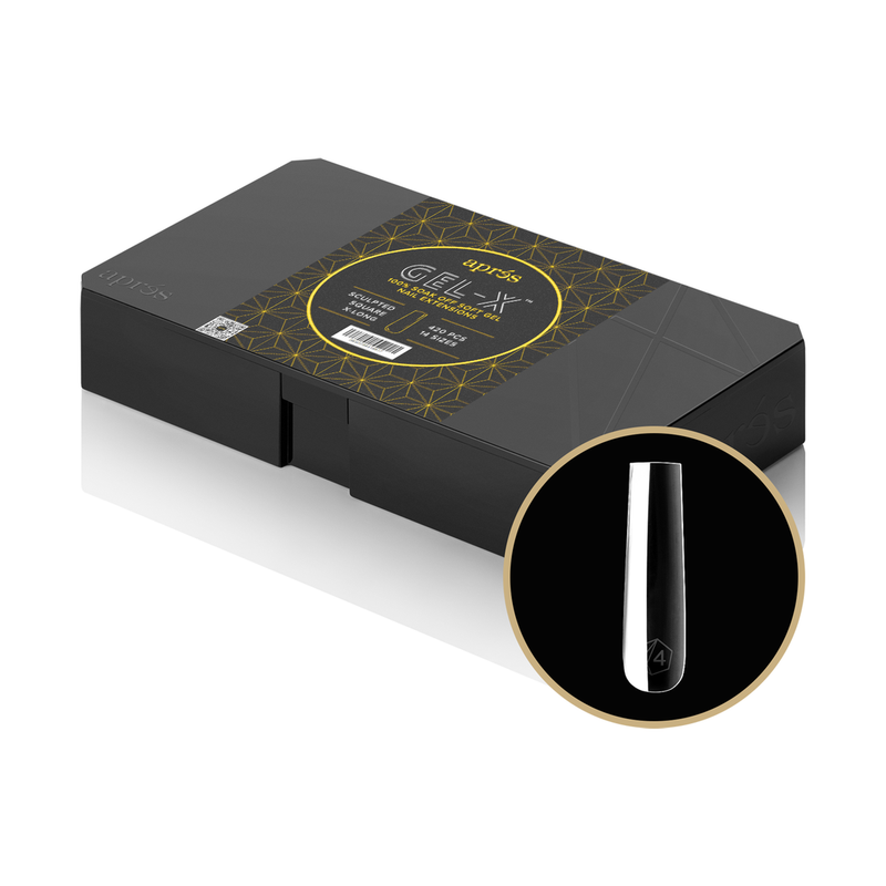 Apres gel-x sculpted square extra long 2.0 box of tips 14