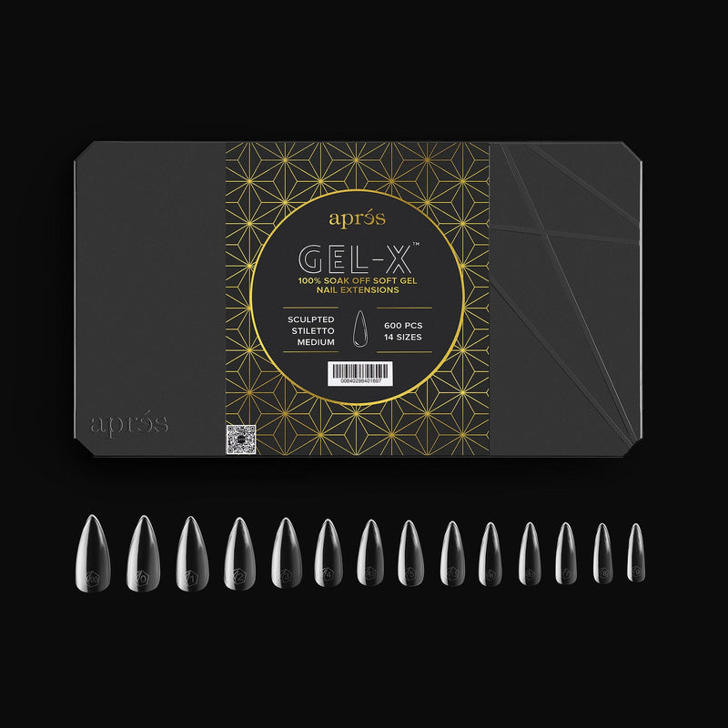 Apres gel-x sculpted stiletto medium 2.0 box of tips 14