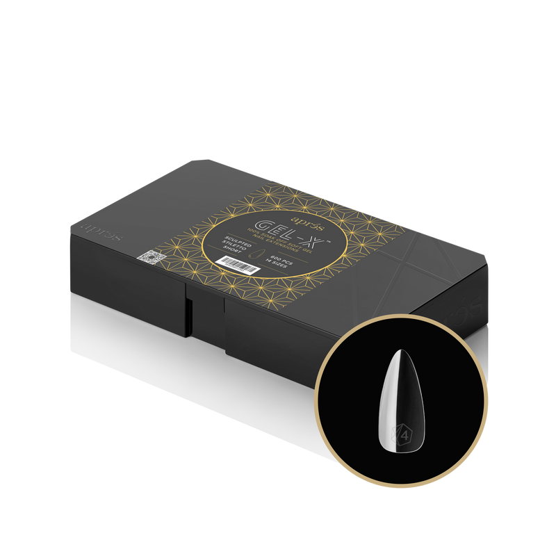 Apres gel-x sculpted stiletto short 2.0 box of tips 14