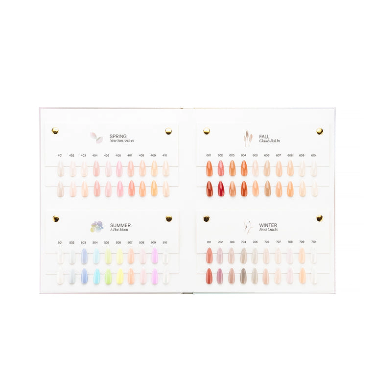 Apres swatch book: light & shadow 40 sheer gel couleur