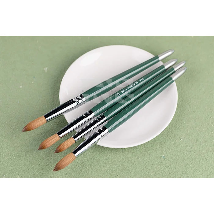 AREE Beauty 100% - Kolinsky Brush Emerald Wood #14