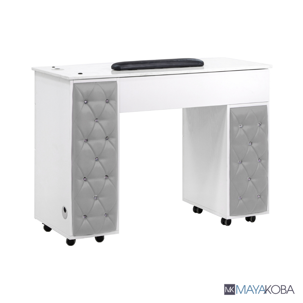 Ayc drexel tufted single manicure table (w2) - gray