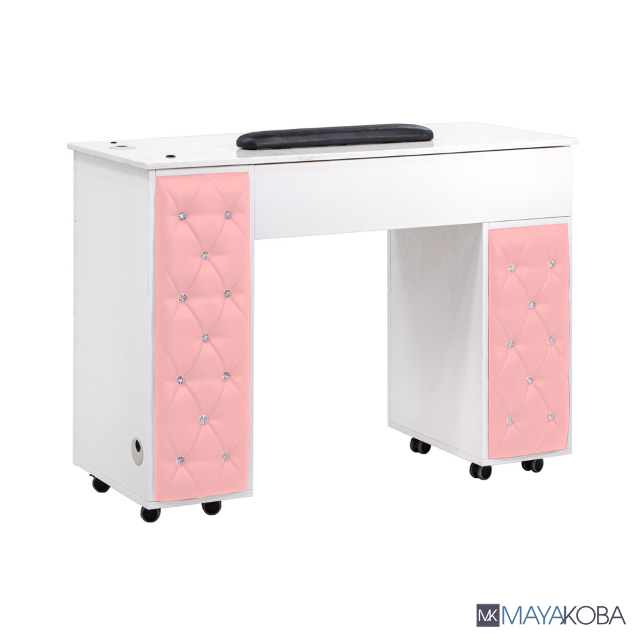 Ayc drexel tufted single manicure table (w2) - pink