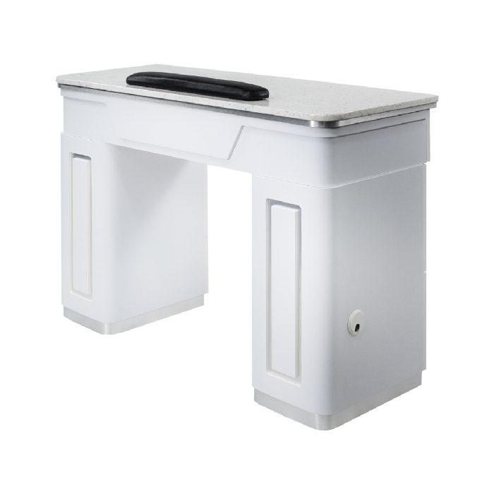 Ayc napa manicure table white/silver (w2) - furniture