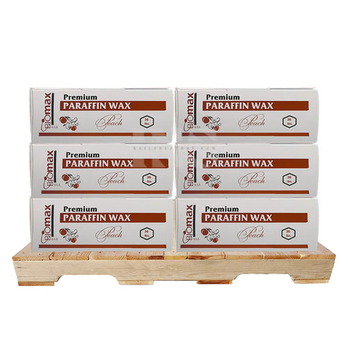 BIOMAX Paraffin Wax Peach 36lbs/Case - 56/Case per PALLET (W1)
