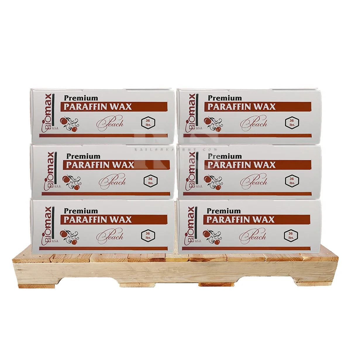 BIOMAX Paraffin Wax Peach 36lbs/Case - 56/Case per PALLET