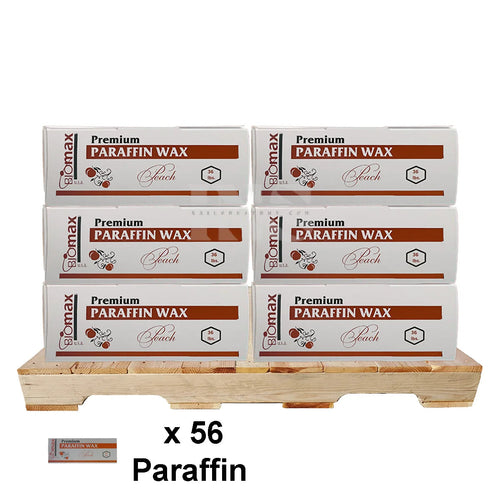 BIOMAX Paraffin Wax Peach 36lbs/Case - 56/Case per PALLET (W1)