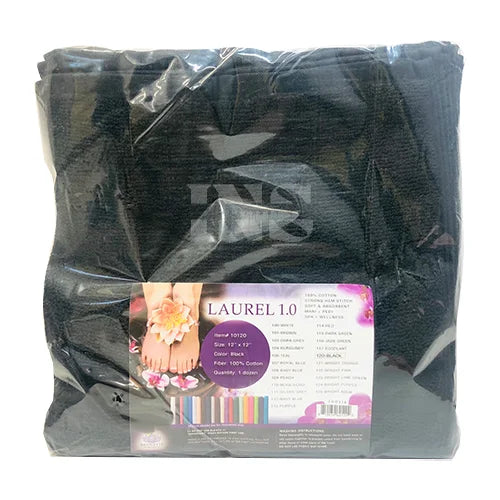 Bridgette mani towel 12x12 12 pcs - black - towel