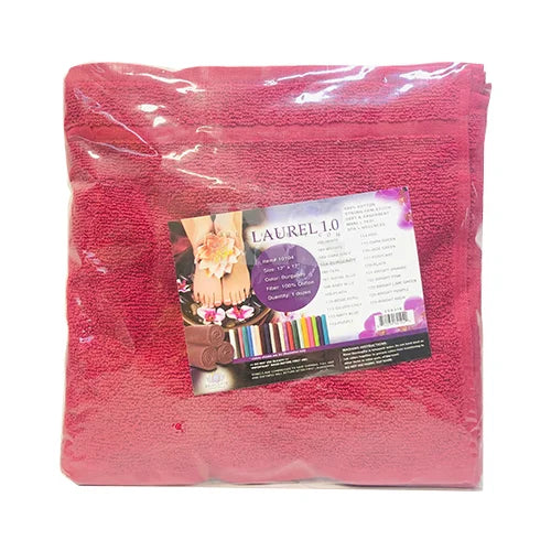 Bridgette mani towel 12x12 12 pcs - burgundy - towel