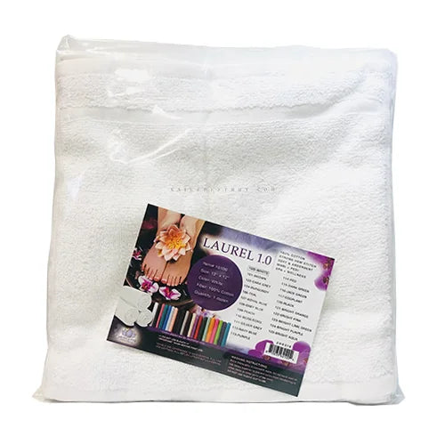 Bridgette mani towel 12x12 12 pcs - white - towel