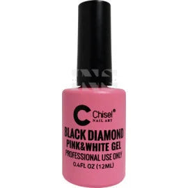 CHISEL Black Diamond Gel Top Pink & White 0.4oz - Gel Polish