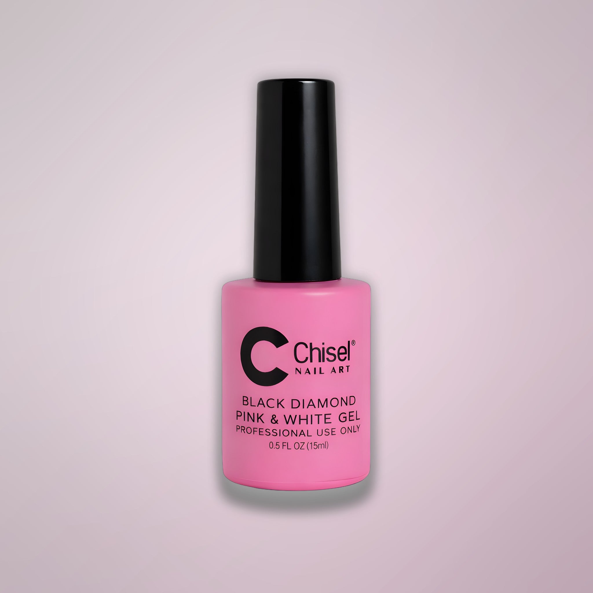 CHISEL Black Diamond Gel Top Pink & White 0.5oz