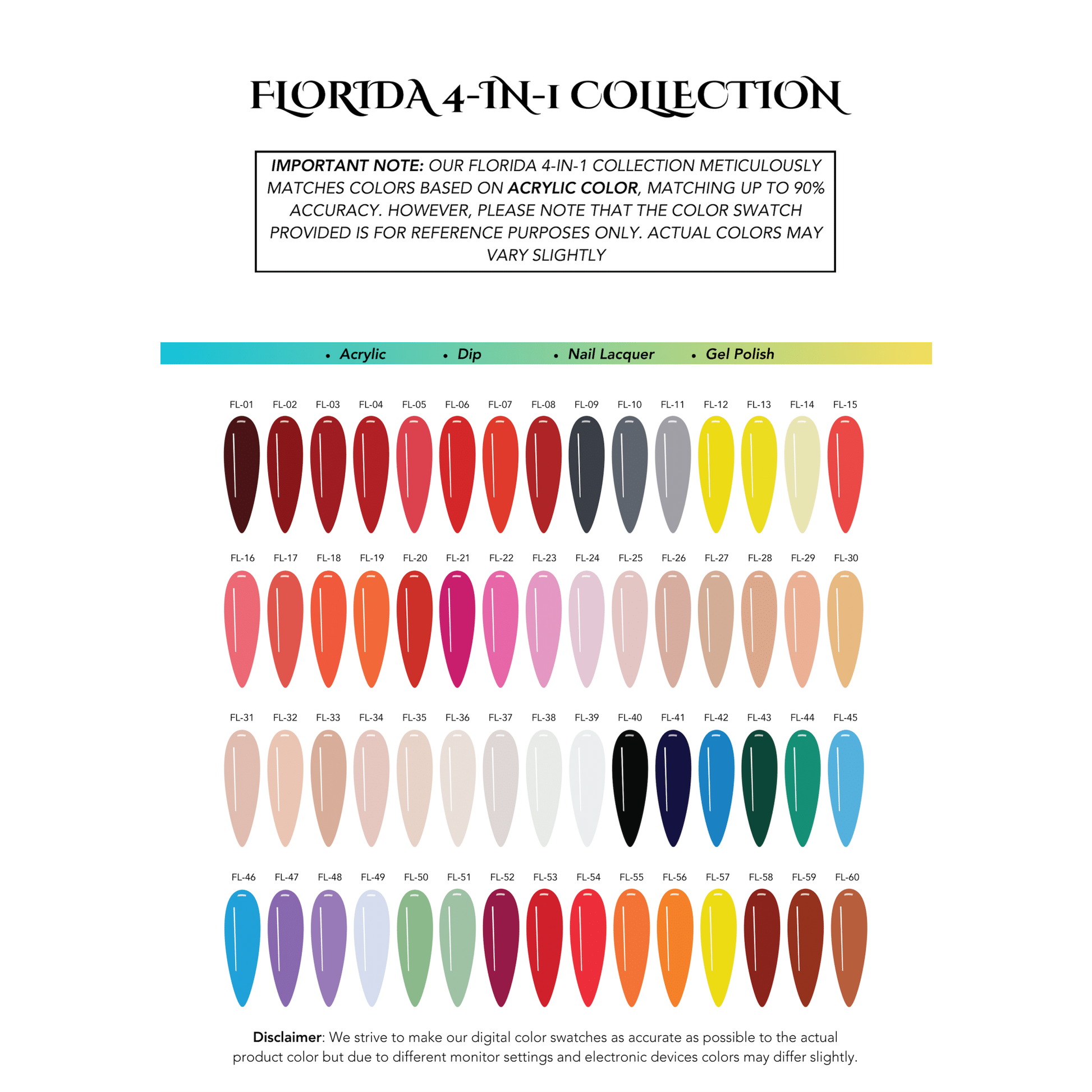 Chisel cloud florida trio collection - 120 colors - nail