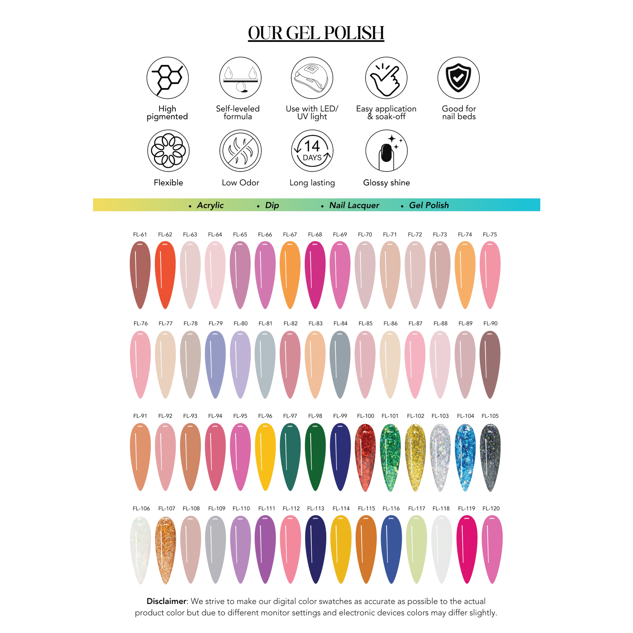 Chisel cloud florida trio collection - 120 colors - nail