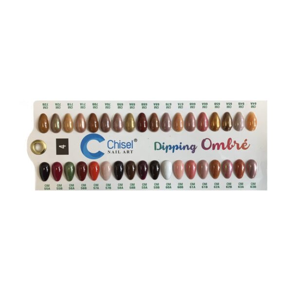 Chisel dip sample color chart 04 (om55a - om72b) - color