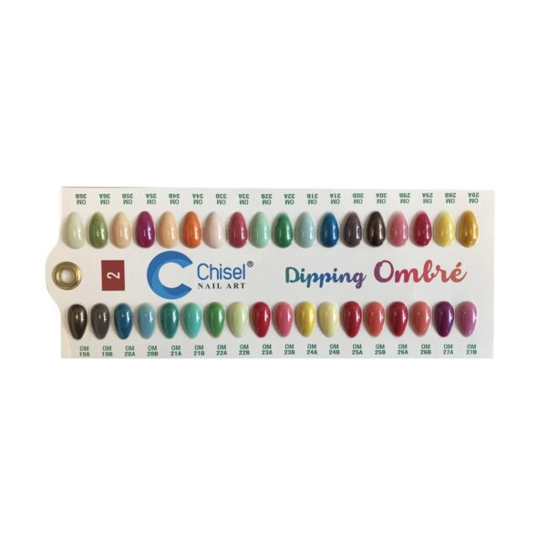 Chisel dip sample color chart 02 (om19a - om36b) - color