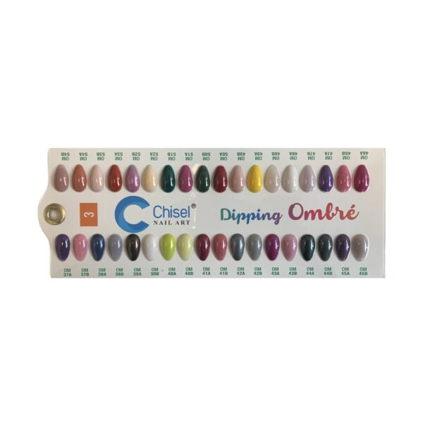 Chisel dip sample color chart 03 (om37a - om54b) - color