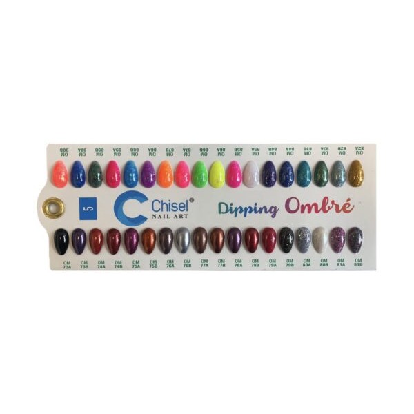 Chisel dip sample color chart 05 (om73a - om90b) - color