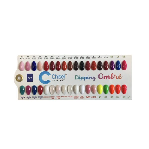Chisel dip sample color chart 09 (candy 7-10 neon ne01-ne08