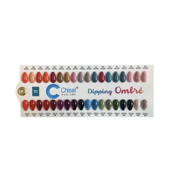 Chisel dip sample color chart 11 (solid 52- solid 87)