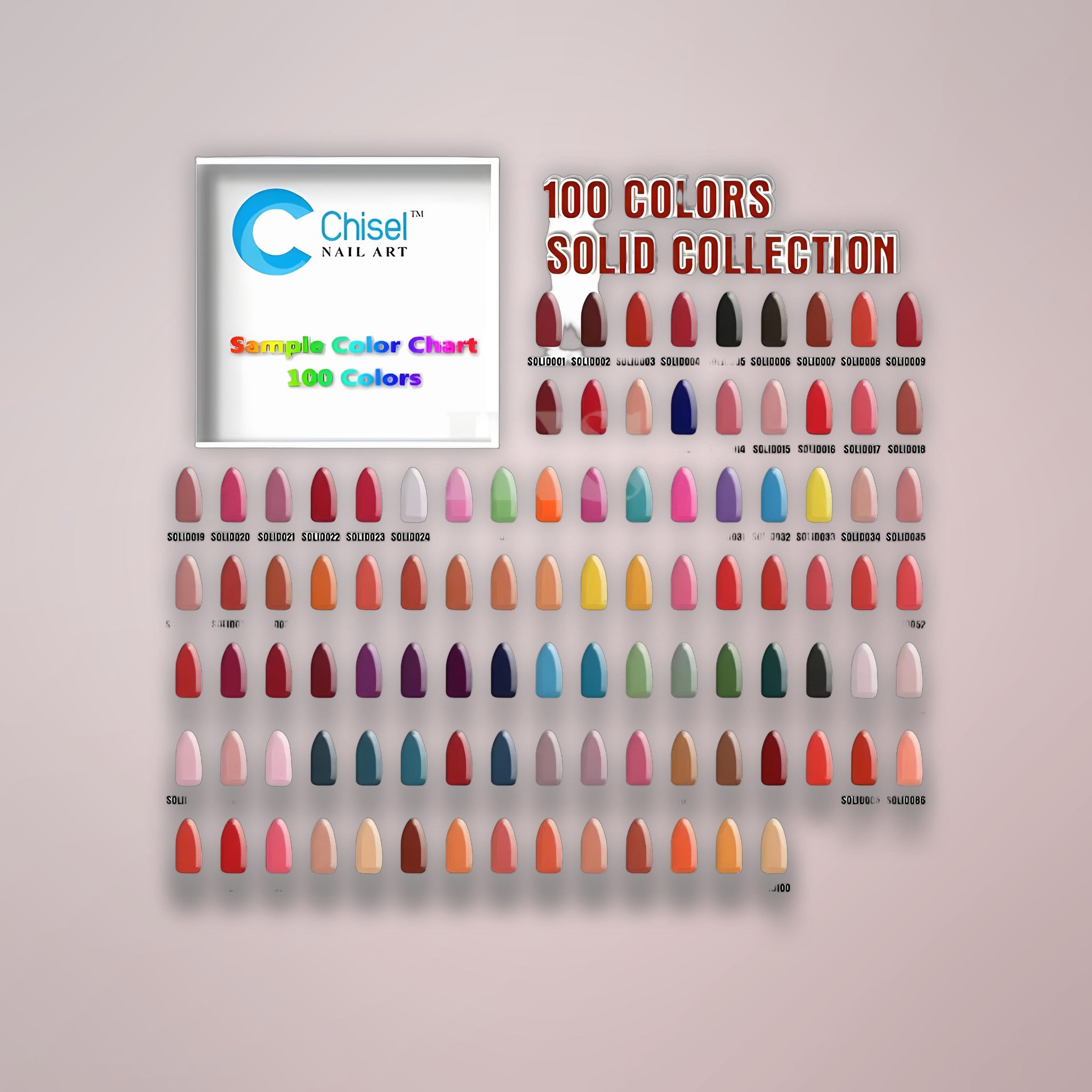 CHISEL Tip Swatch Solid Duo 1-100