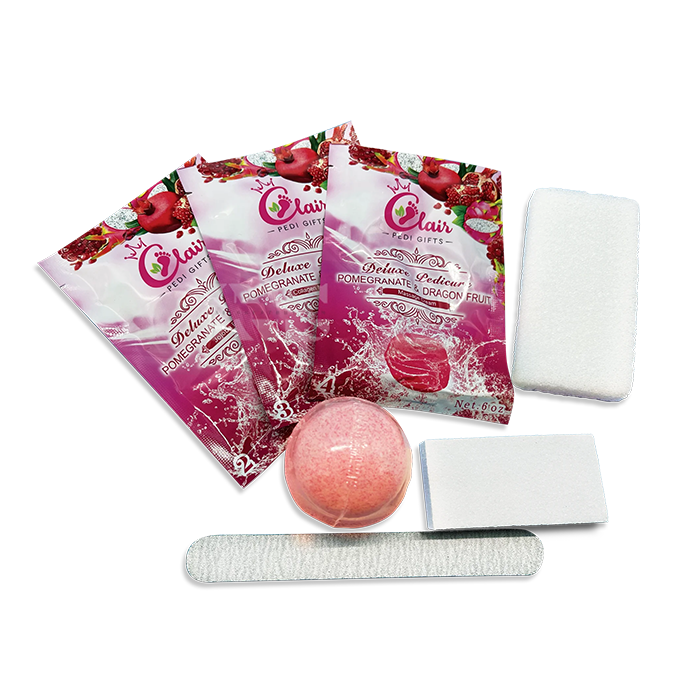 Clair pedi gifts 7 step single - pomegranate & dragon fruit