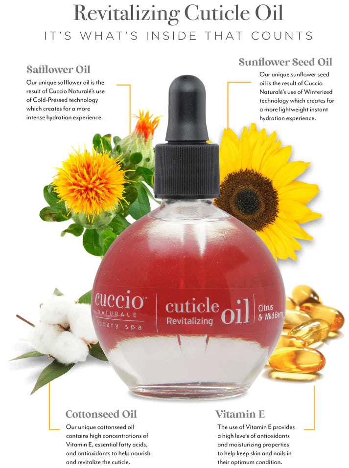 Cuccio citrus & wild berry cuticle oil 2.5 oz - cuticle oil
