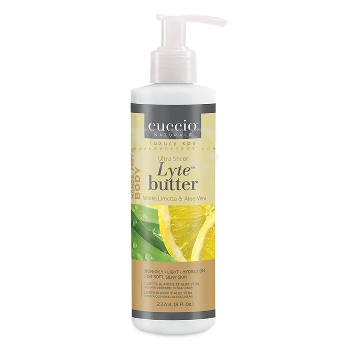 Cuccio Lyte Butter - White Limetta & Aloe Vera 8 oz