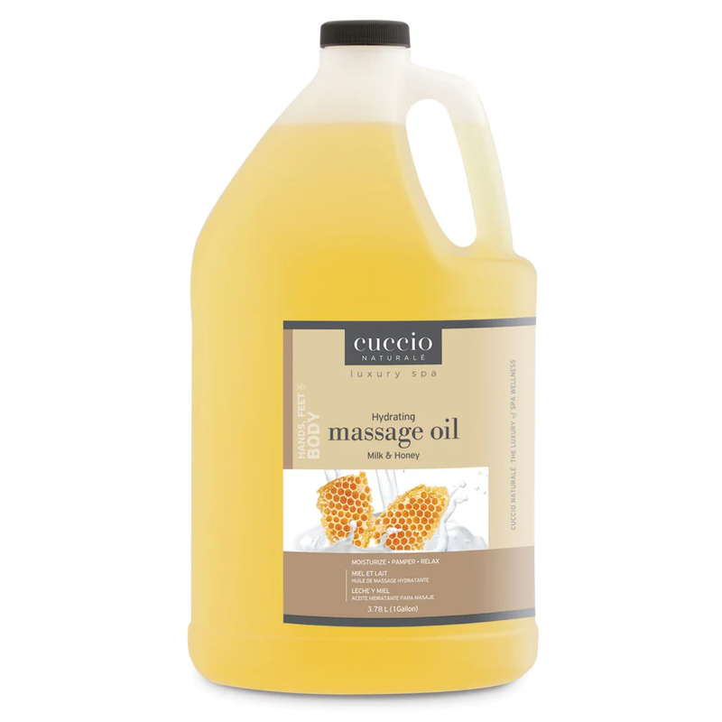 Cuccio massage oil milk & honey gallon - spa treatment