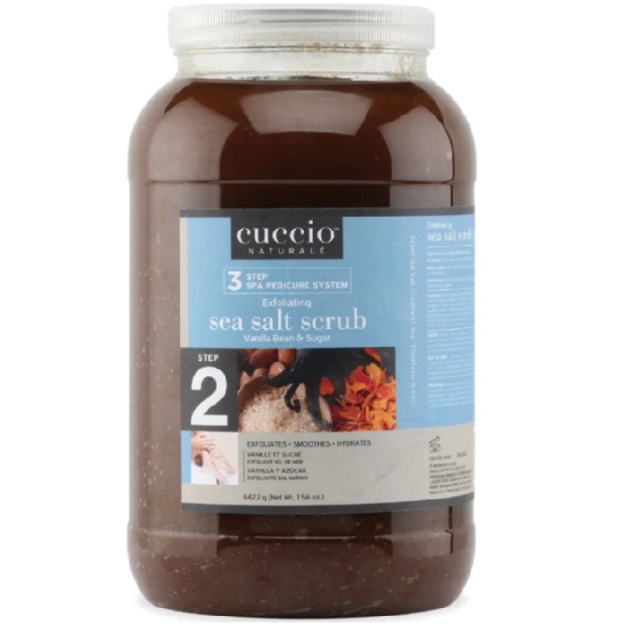 Cuccio step #2 vanilla bean sea salt scrub gallon - spa