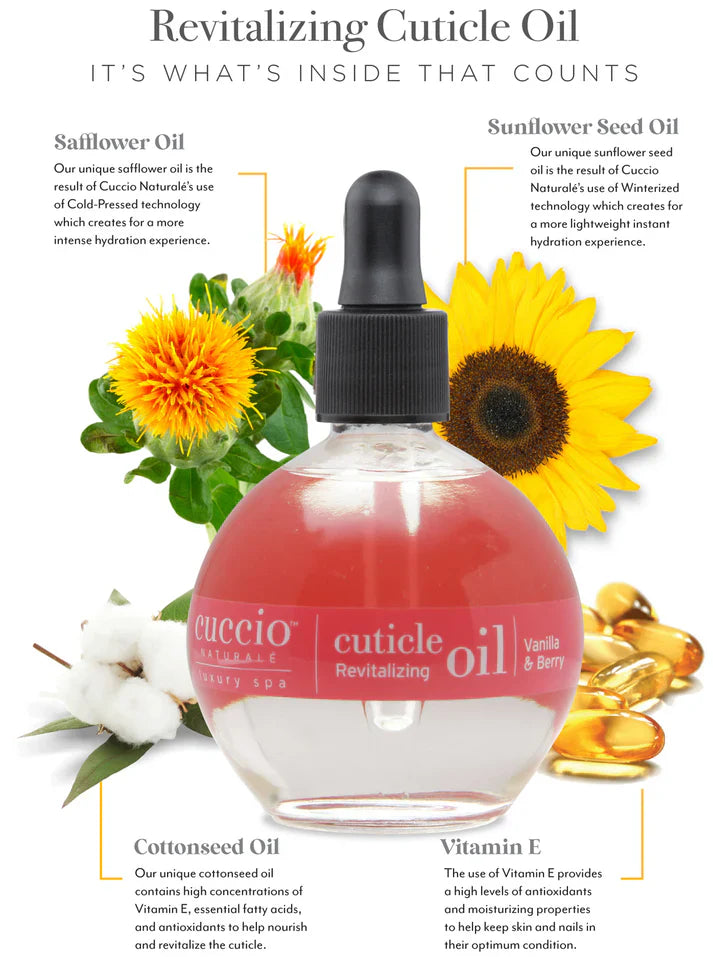 Cuccio vanilla & berry cuticle oil 2.5 oz - cuticle oil