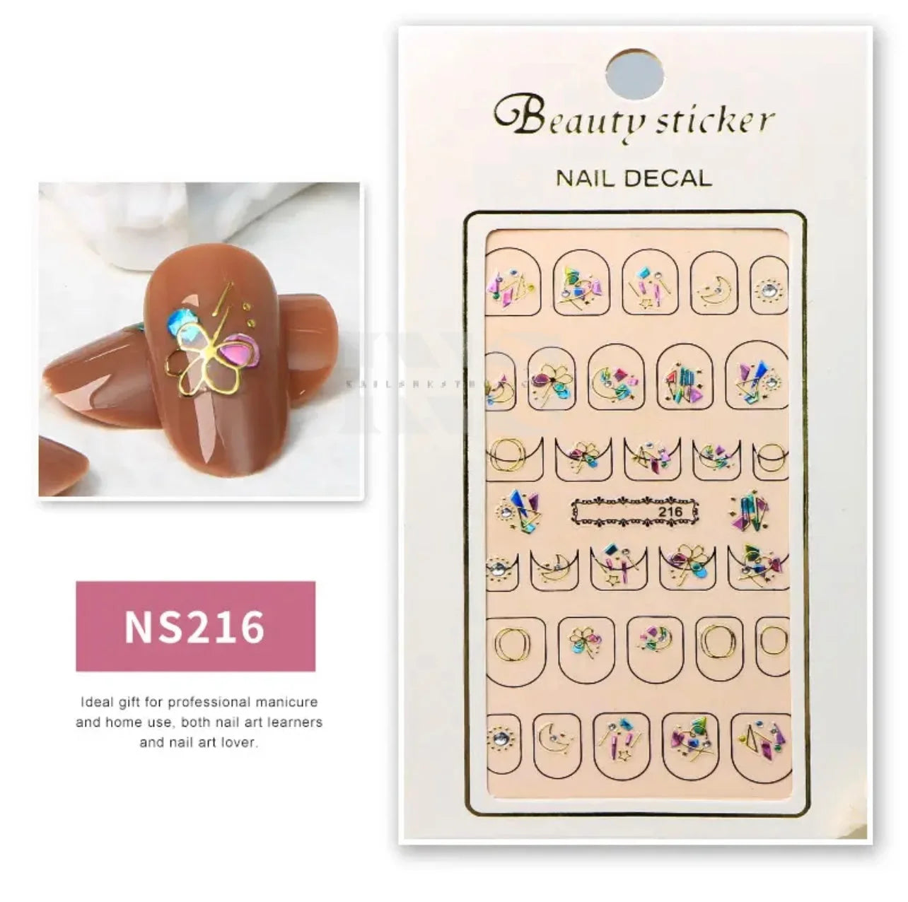 Design Nail Sticker 3D Art - NS216 - Nail Sticker