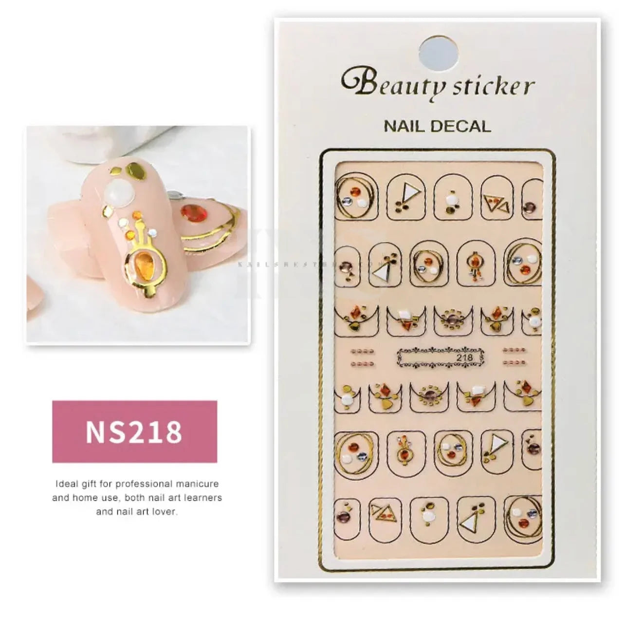 Design Nail Sticker 3D Art - NS218 - Nail Sticker