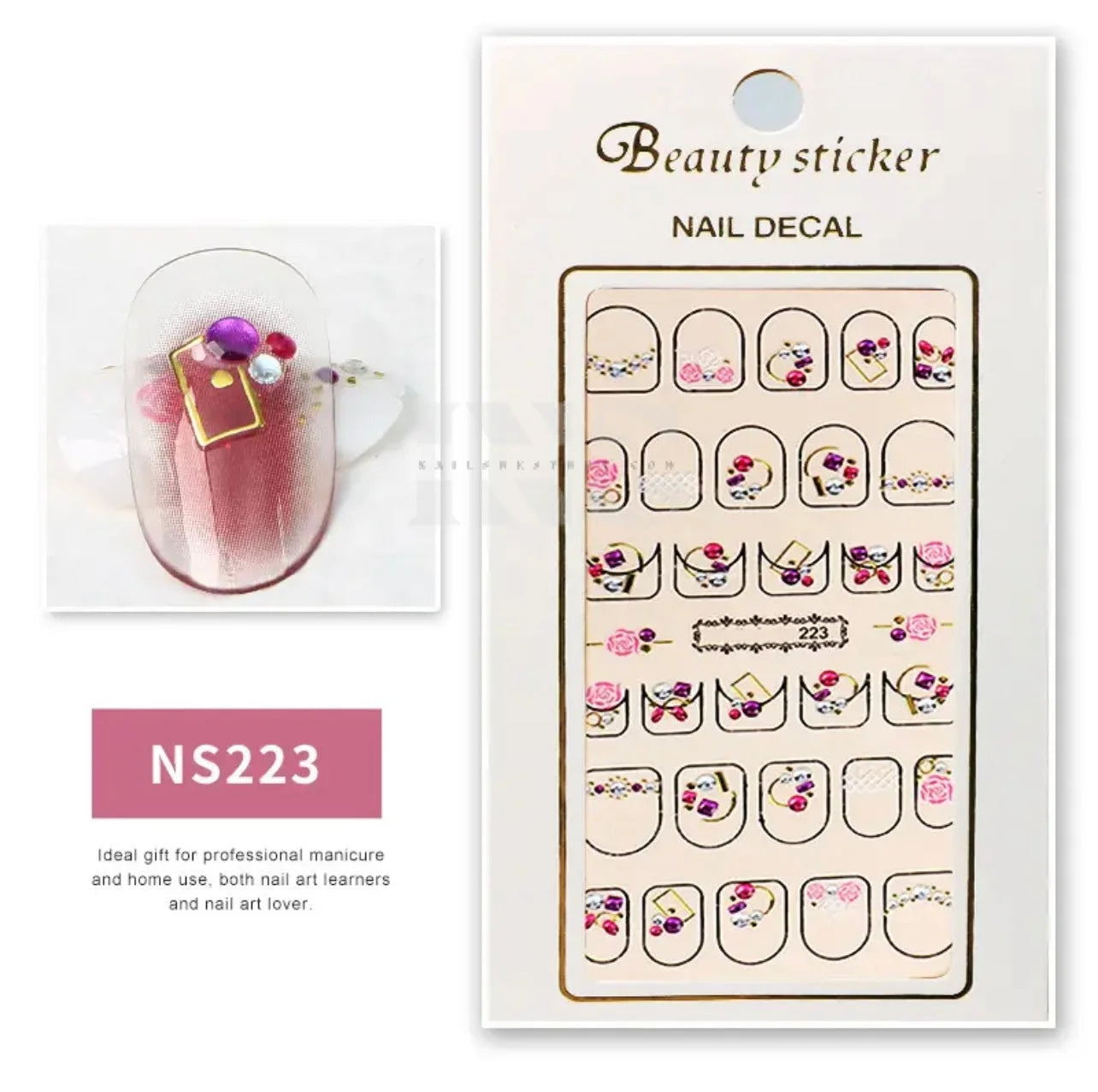 Design Nail Sticker 3D Art - NS223 - Nail Sticker