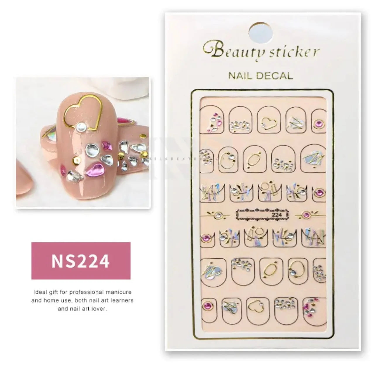 Design Nail Sticker 3D Art - NS224 - Nail Sticker