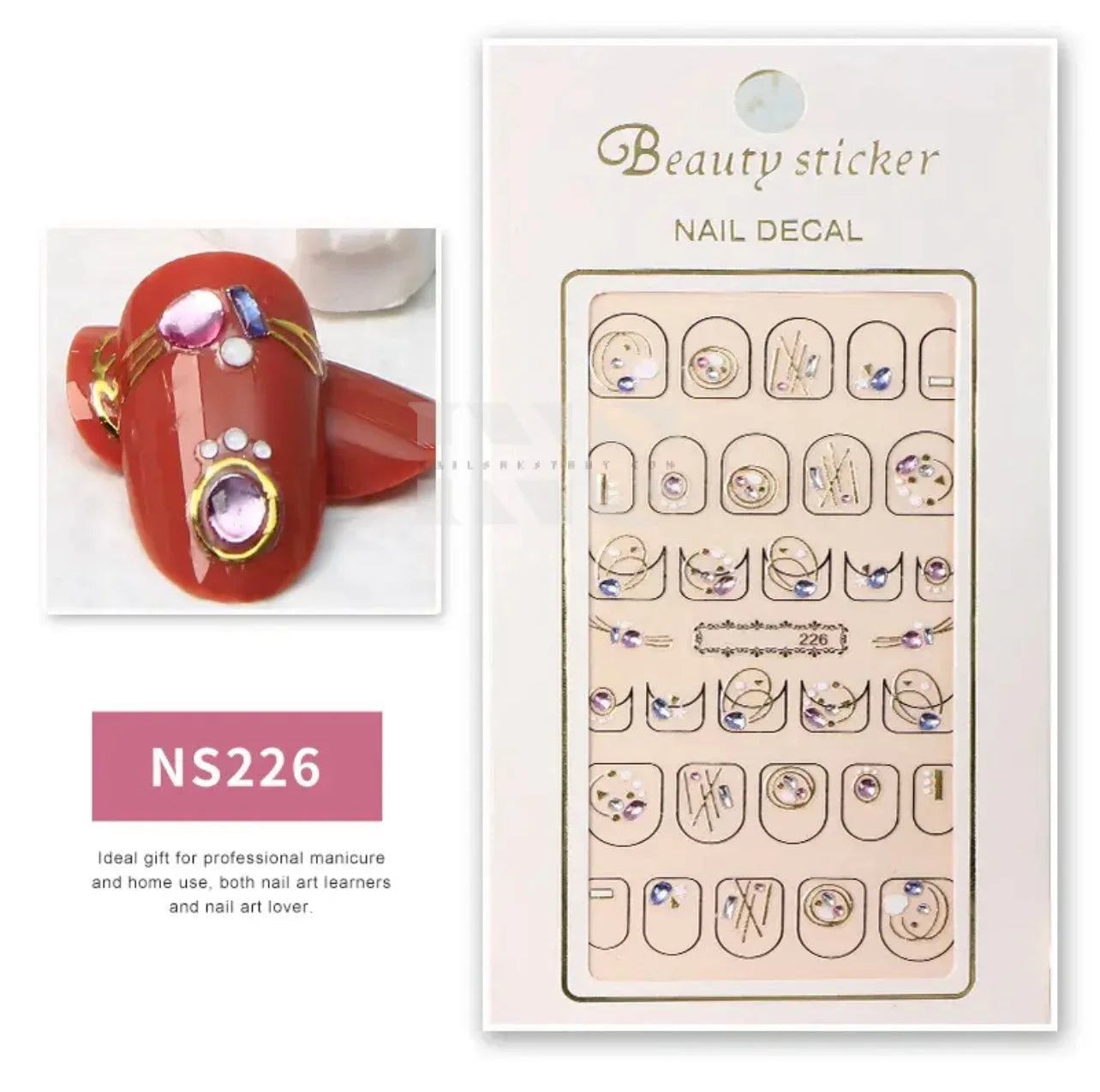 Design Nail Sticker 3D Art - NS226 - Nail Sticker