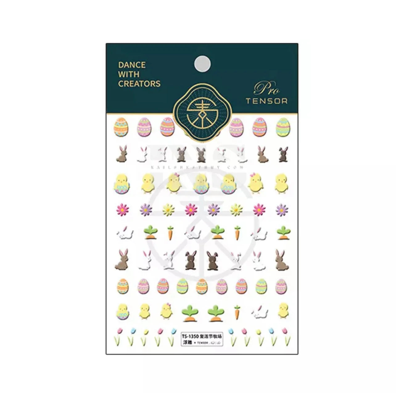 Design Nail Sticker 5D Art - Easter 1350 - Nail Sticker