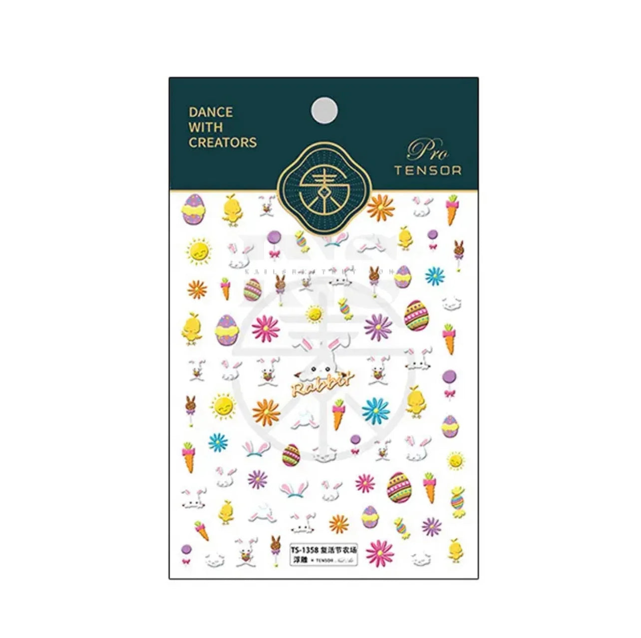 Design Nail Sticker 5D Art - Easter 1358 - Nail Sticker