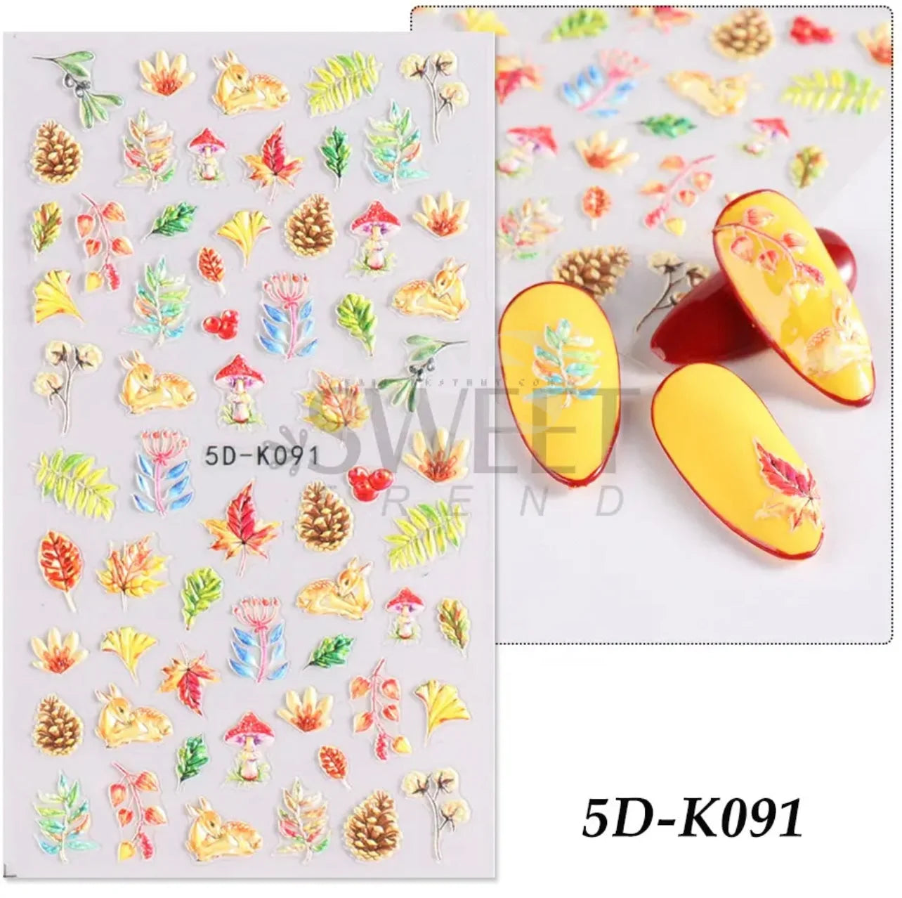 Design Nail Sticker 5D Art - Fall K091 - Nail Sticker