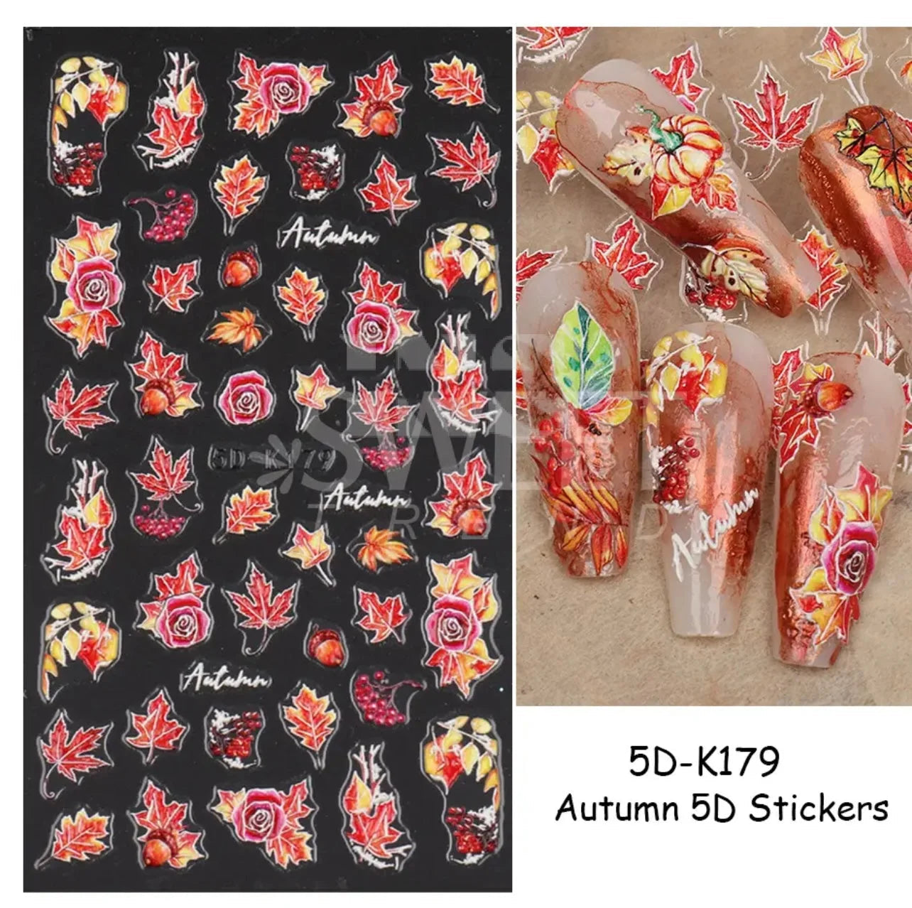 Design Nail Sticker 5D Art - Fall K179 - Nail Sticker