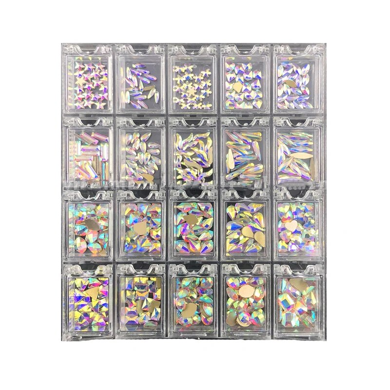Diamond rhinestone iridescent 20 shape (400pcs) - rhinestone