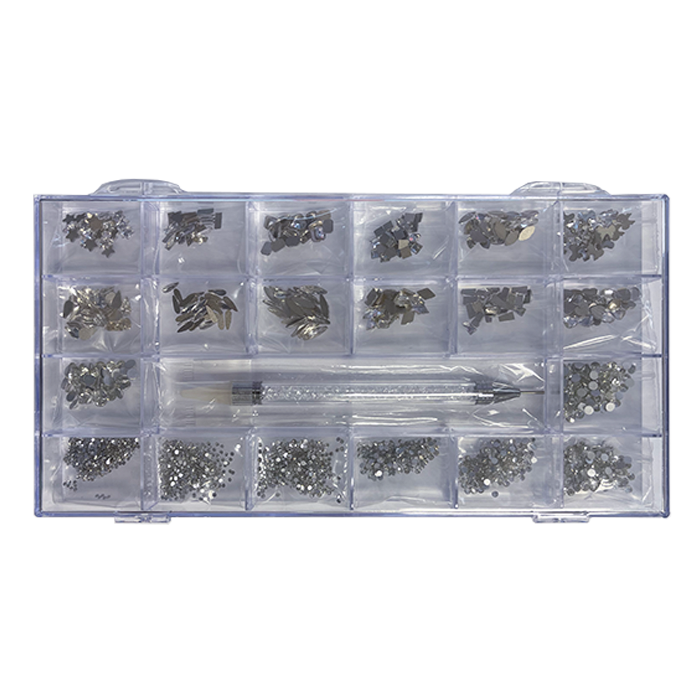 Diamond Rhinestones Kit CLEAR 21 Shape (2800pcs)