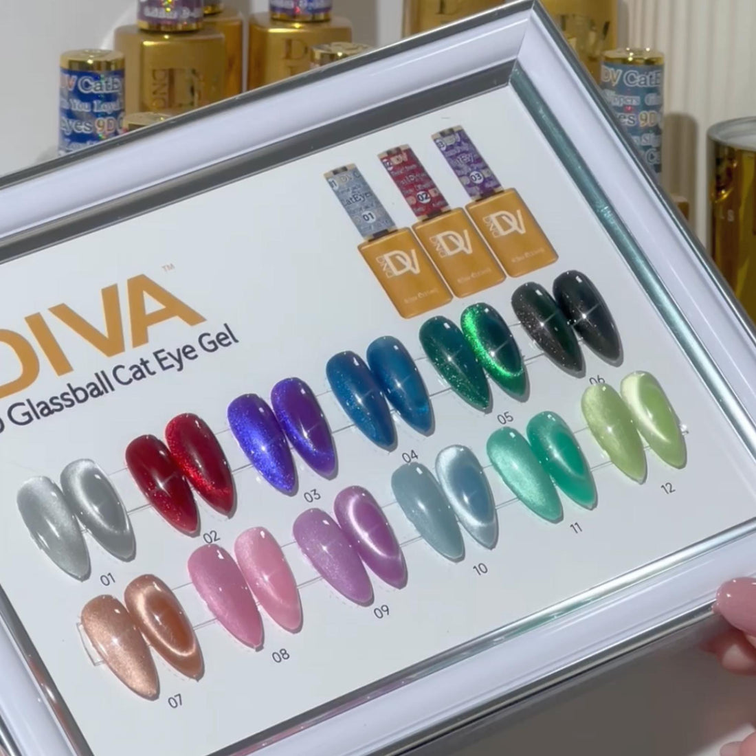 Diva 9d cat eye collection - color chart